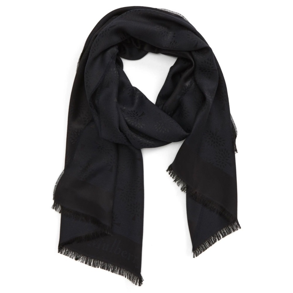 MULBERRY Tree Jacquard Silk & Organic Cotton Scarf